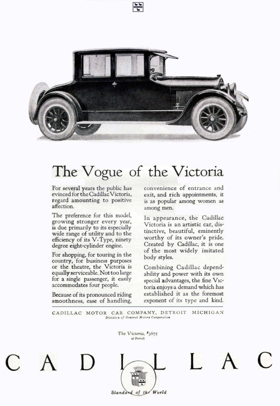 1923 Cadillac Auto Advertising